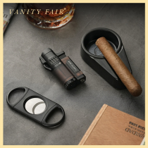 VANITY FAIR cigar scissors windproof lighter ashtray break-resistant and durable cigar tool three-piece set