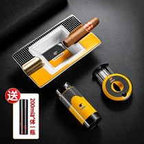 German imported cigar scissors set cigar scissors v-shaped portable special windproof lighter cigar tool set