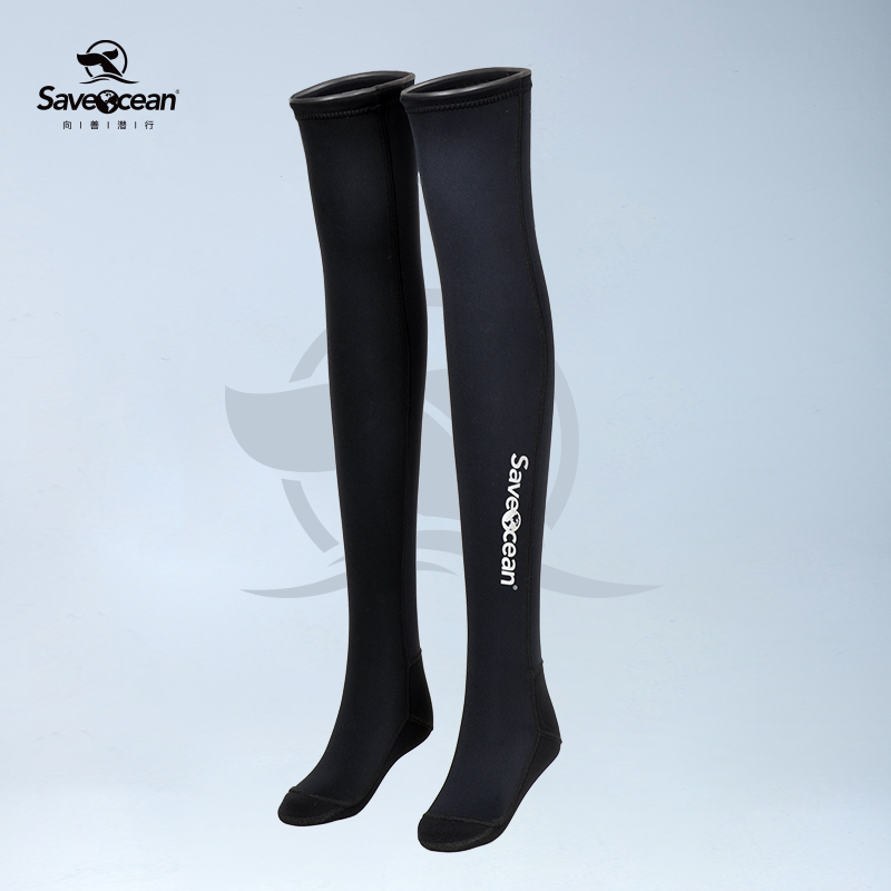 SAVEOCEAN 2mm super elastic colorful over-the-knee stockings free diving stockings wear-resistant non-slip protection