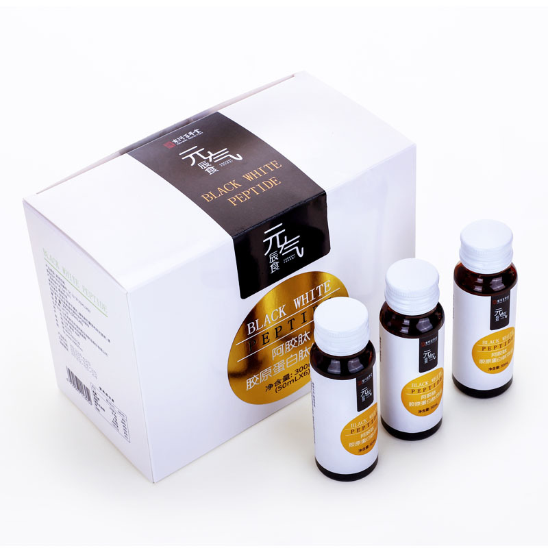 百年堂BENETON阿胶胶原蛋白肽 胶原蛋白肽饮品300ml(50ml×6瓶)/盒水光软糖保健品口服液钙片