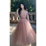 Кружевной пуховик, синее демисезонное платье, длинная юбка