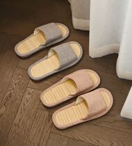 Japanese Home Slippers Female Male Children Cotton Linen Home Indoor Floor Soft Bottom Bamboo Mat Non-slip All Season Slippers