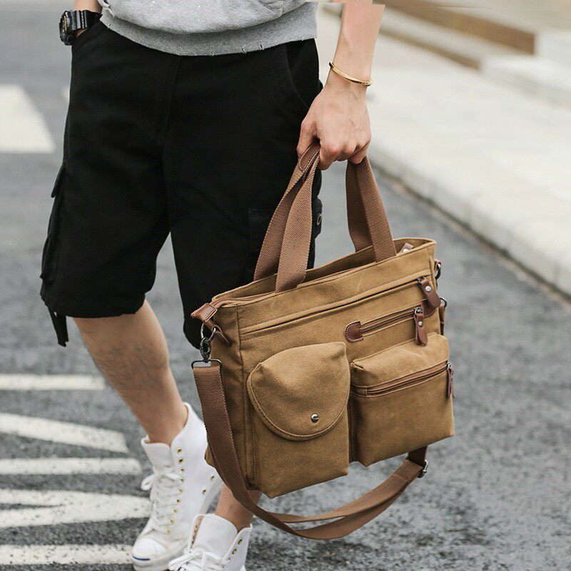 Japan Casual Men's Bag Sails Bag Single Shoulder Slanted Satchel Handbag Handbags Business Men's Briefcase Computer Buns Tide