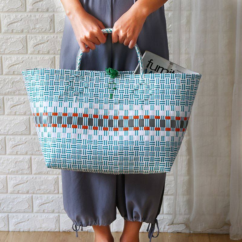 Kens shopping basket imitation rattan large basket storage basket weaving shopping basket storage bag bath basket