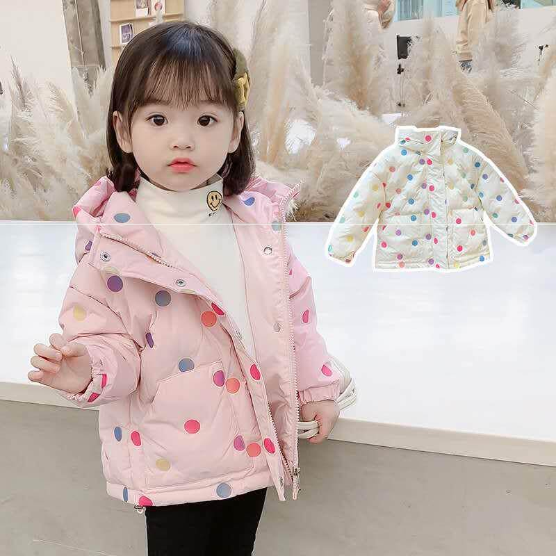 Baraba's official flagship pulls the girl thickens down jacket 2021 new baby gas 90 white duck fluff hood outside