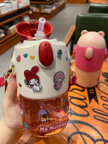 No Unusual Roads Cups of Insured Cup Ladies Network Red Straws Sucker Creative Cute to blame Girl Heart Ins Han style