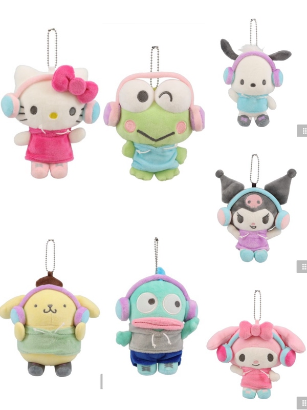 Sanrio Avail Headphones Kitty My Melody Pompompurin Big-Eyed Frog Pendant Domestic In-Stock