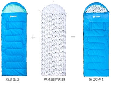 Удерживающий тепло дорожный хлопковый портативный спальный мешок для кемпинга для путешествий