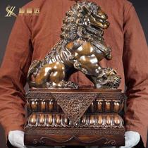Lion ornaments handicrafts TV cabinets entrance doors home decorations Chinese store opening gifts