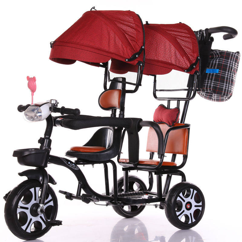 Two-child travel artifact twin baby stroller one size treasure double children one big one small summer baby stroller