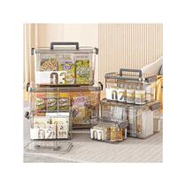 Portable transparent storage box household toys books plastic thickening storage box snacks desktop storage box storage box