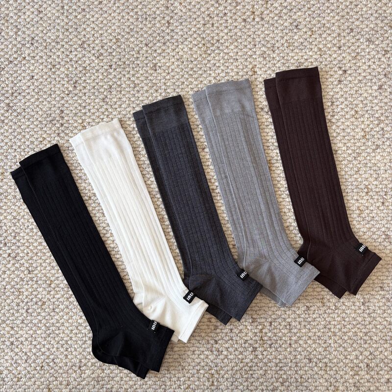 Miu-Style Woven Tape Ankle Socks, Thin Vertical Stripe Slimming Jk Slouch Socks, Women's Trendy Influencer Style Miu-Style Woven Tape Ankle Socks, Thin Vertical Stripe Slimming Jk Slouch Socks, Women's Trendy Influencer Style