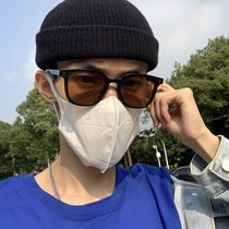 Wang Jiaer the same sunset blush sunglasses black frame brown sunset glasses ins Korean version of the sunshade and UV protection