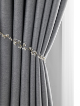 Curtains 2021 new living room light luxury high-end bedroom full shading windproof windshield hook type bay window fabric