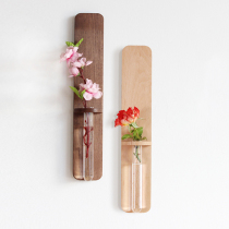 Wall Decoration Japanese Wall Hanging Flower Stand Solid Wood Wood Art Decoration Wall Flower Set Creative Flower Set Solid Wood Flower Maker