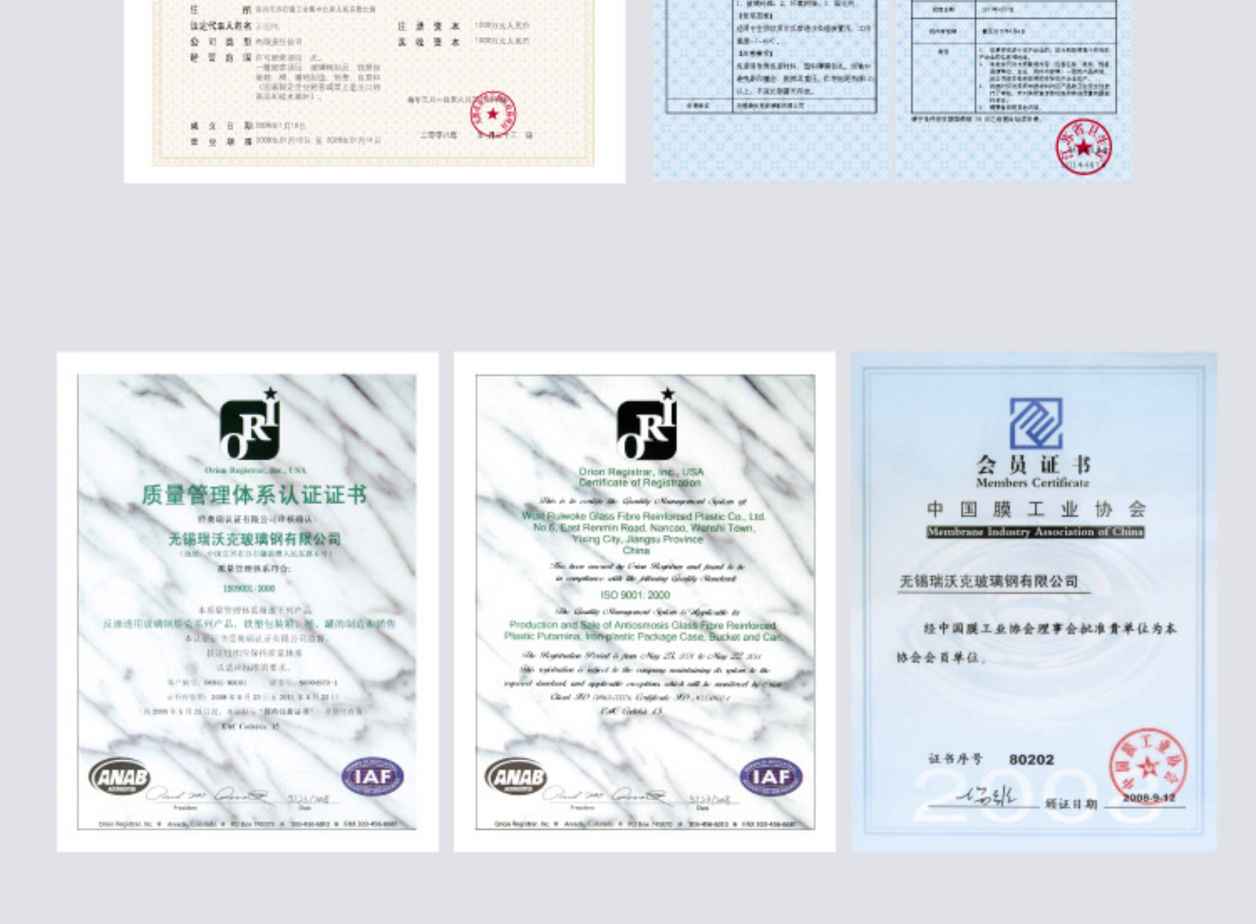 Фильтры, Помпы 瑞沃克8040/4040玻璃钢膜壳1-7芯净水处理设备反渗透ro膜通用外壳 Rework