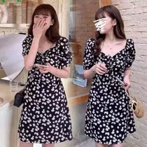 Miss Zuo large size fat MM cover belly thin dress 2021 new French first love design sweet floral