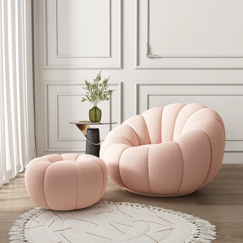 Легкий роскошный ленивый диван стул гостиная сетка красные лаунж -стул Балкон Дом с вращающимся общежитием может лежать в спальне.