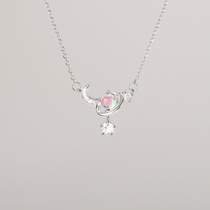 Moon Necklace Woman Summer Light Extravagant design Sensation Pendant Stars Moon Locks Bone Chain 2022 New Lukewarm Wind Neck Chain