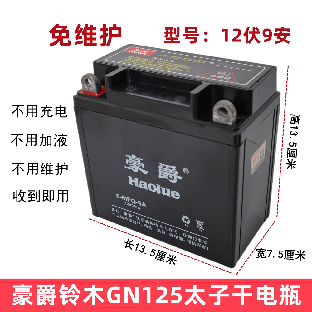 Howto Suzuki GN125 Taiko motorcycle battery 12N9A dry battery without maintenance storage battery 12N9L-BS-Taobao