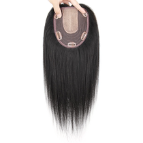 Wig piece for women with fluffy real hair on top of head to cover large areas of white hair and increase hair volume natural and traceless invisible long hair replacement piece