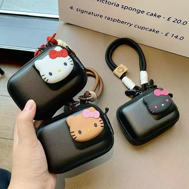 Ccd Storage Bag, Anti-Drop, Cute Cat Design, Mini and Convenient Camera Bag, Pu Waterproof Hard Shell, Small Mirrorless Camera Hard Shell Case