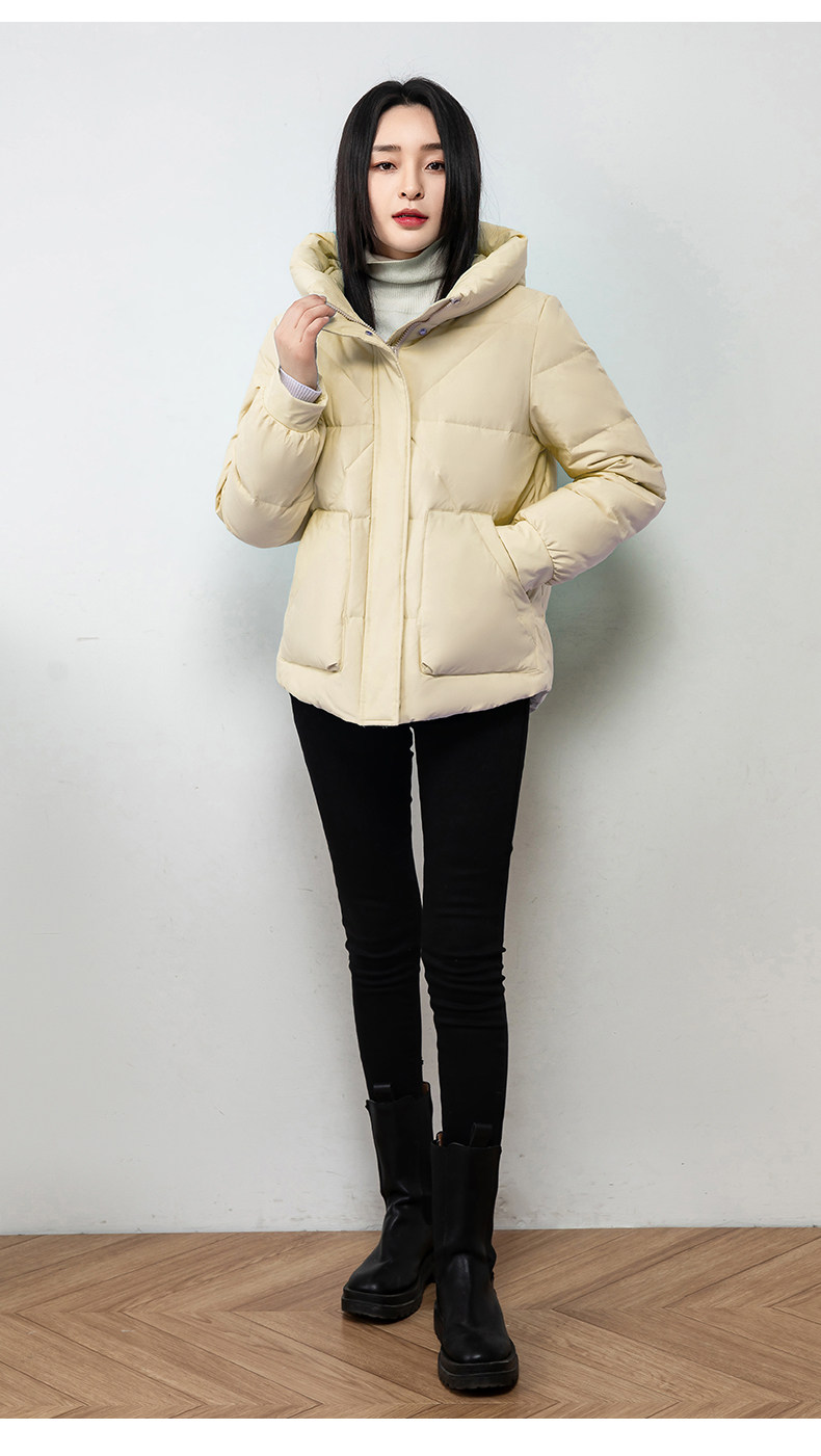 雅鹿 女士 短款廓形加厚羽绒服 图20