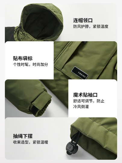 [Urban Outdoor] Yalu Workwear down Jacket for Men Winter 2025 New Fashion Ski Jacket Warm Coat