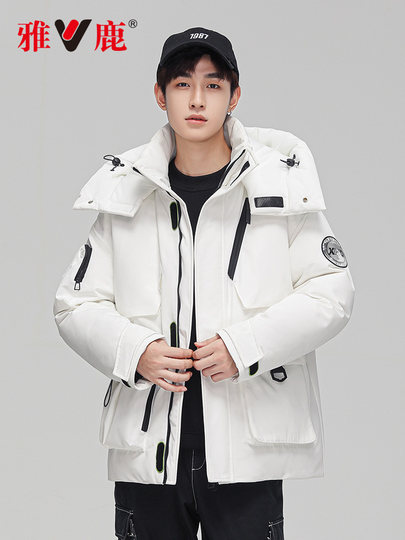 Yalu Down Jacket Men's Winter Thickened 2025 New Fashion Cool Functional Workwear Black Hooded Warm Jacket