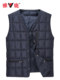 Yalu Middle-Aged and Elderly Men's down Vest Casual Vest Men's Sleeveless Jacket Autumn and Winter Warm Vest for Outer Wear
