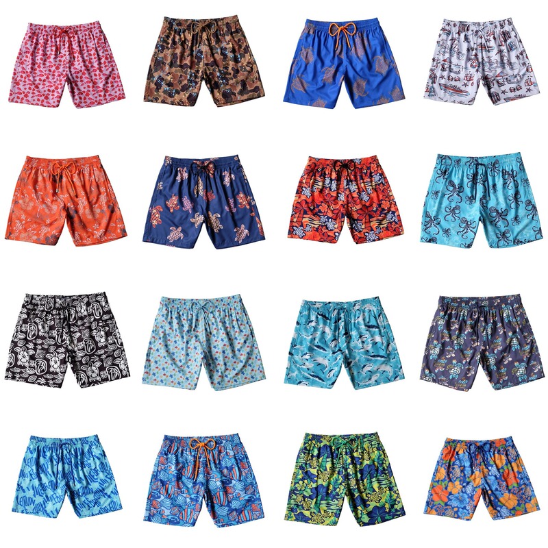 2025 New Vilebrequin Genuine Turtle Beach Shorts Men's Sanya Double-Layered Quick-Drying Shorts