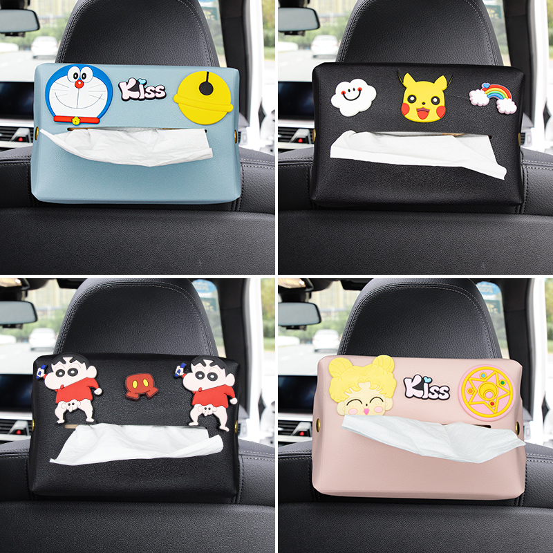 Car towels box Idea cute car visor Visor Armrest Box Seat Back Multifunction Car Hang Accessories Paper Towels Bag
