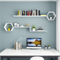 Living Room Shelf Free to punch wall-mounted wall closet TV Background Wall Decorative Hanging Cabinet Creative Wall Wall-mounted Bookshelf