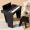 Black wooden piano+original piano stool+music sheet and piano sticker