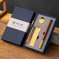 Набор сельского хозяйства и чтения с 3 частями [Rose Pen + закладка + Book Buckle] Подарочная коробка бесплатно пользовательская гравировка