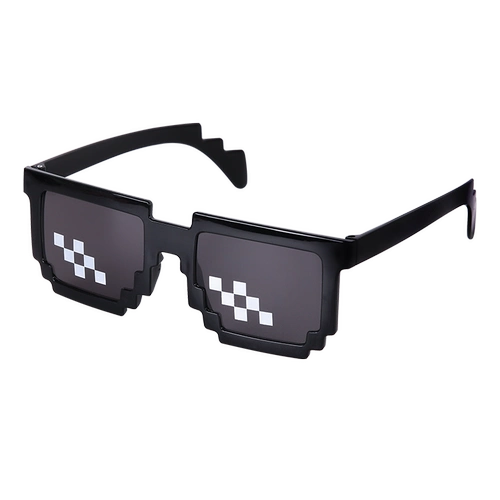 Мозаичные солнцезащитные очки, пиксельные реквизиты, босс, двумерные социальные люди, пародия на жениха, забавные солнцезащитные очки для активного отдыха