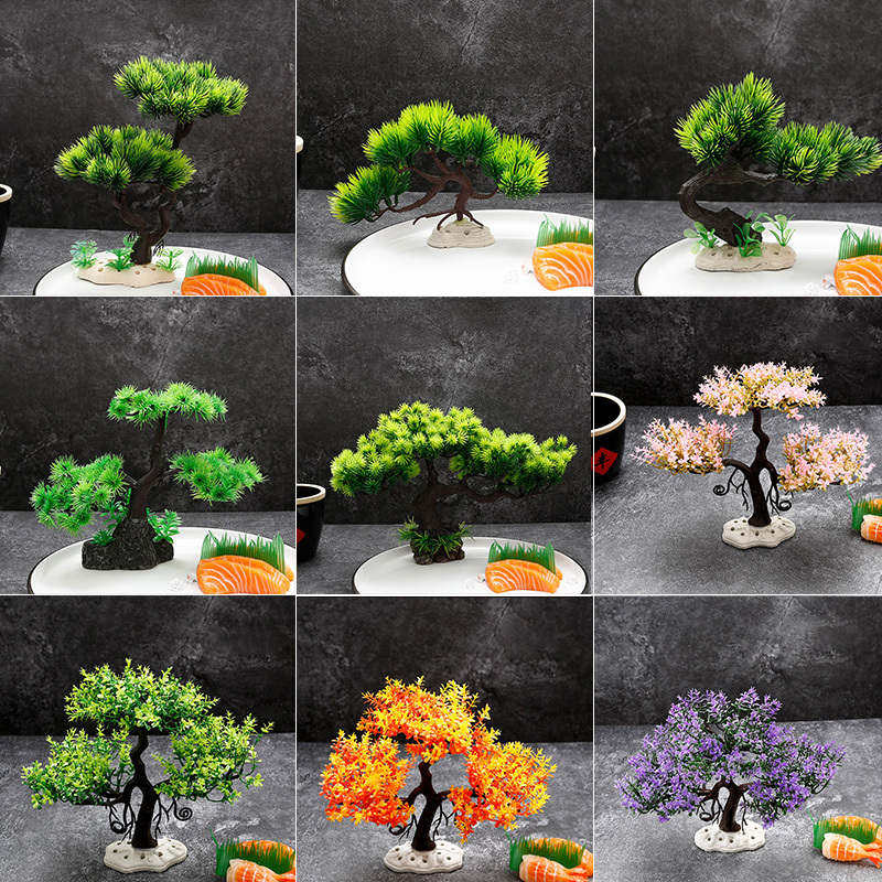 Hotel Sashimi Seafood Presentation Decoration with Flowers and Plants, Creative Dish Garnish, Pine Tree Plate Decoration, Small Ornaments Hotel Sashimi Seafood Presentation Decoration with Flowers and Plants, Creative Dish Garnish, Pine Tree Plate Decoration, Small Ornaments
