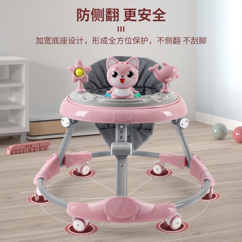 Learn walking car anti-type leg baby multifunction anti-side trolley baby can take a walkable bike start car-Taobao