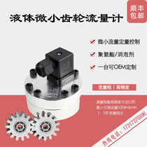 Circular gear liquid micro flow meter resin glue ink polyurethane hydraulic oil micro small flow meter