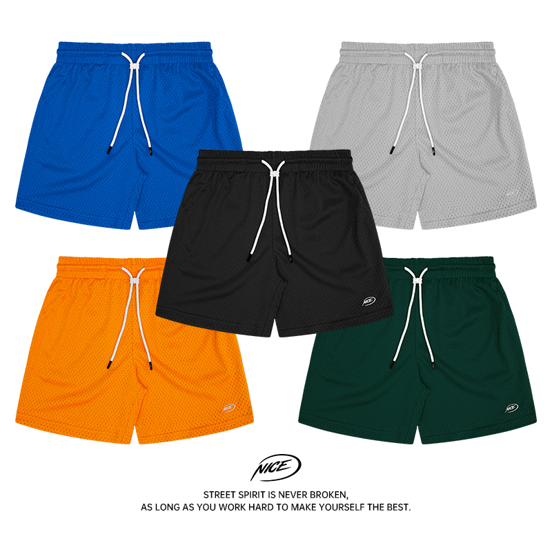 Niceid American Basketball Shorts for Men and Women, Practical Training Sports Fitness Pants, Breathable Quarter Pants, Klein Blue