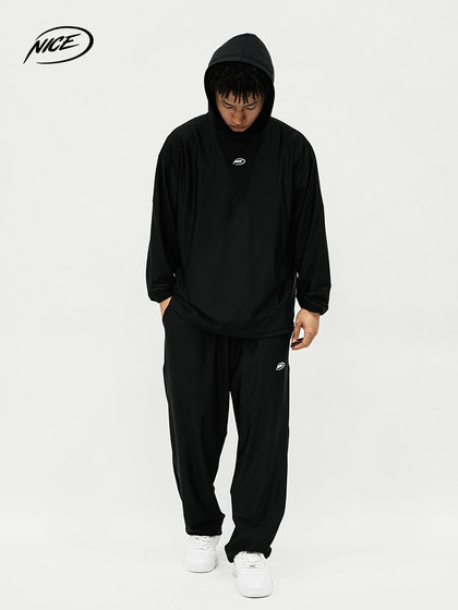 NICEID NICE 运动卫衣凉感款轻薄男女春秋休闲宽松连帽套头衫
