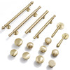 Small Brass Handle, Light Luxury Nordic French Style Wardrobe Door Handle, Drawer Gold Single-Hole Small Handle, Solid Pure Brass