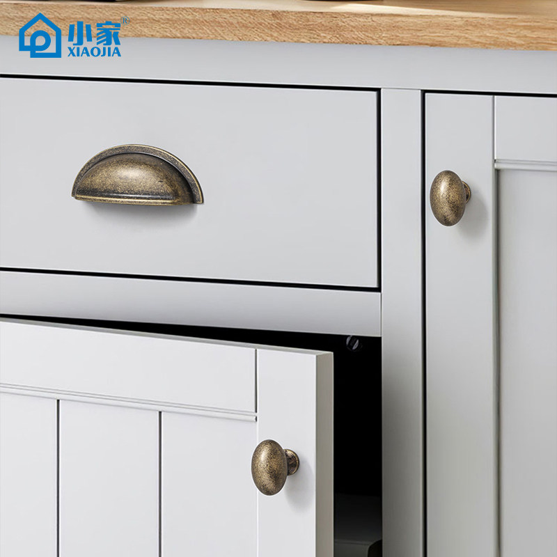 Small Wardrobe Door Handle, Drawer Cabinet, Cupboard, French-Style Handle, Aluminum Alloy, Modern Simple Large Flower Handle