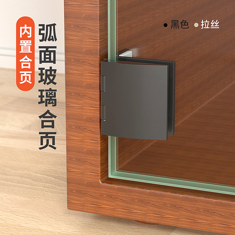 Zinc alloy glass cabinet hinge cabinet door hinge loose leaf black glass clip pet cabinet glass door clip integral cabinet hinge