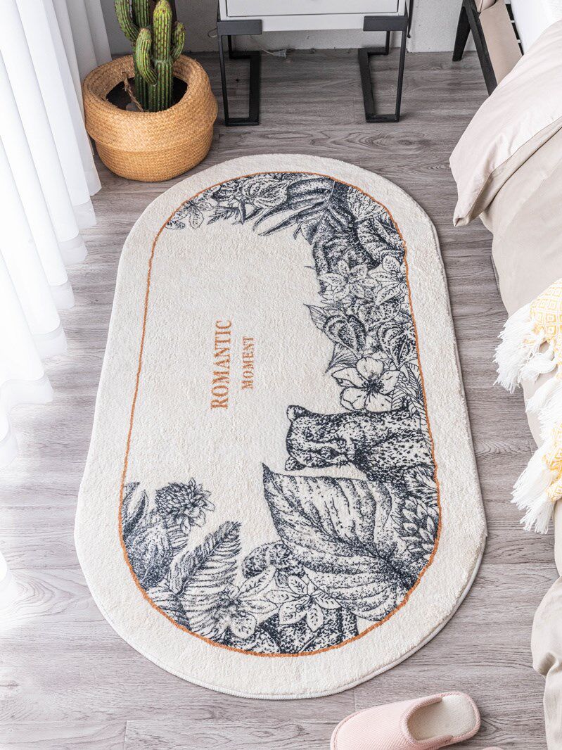 The carpet under the coffee table has a cute Japanese style room decoration girl bedroom bedside living room blanket