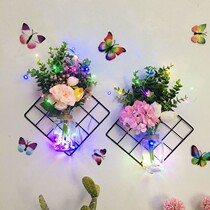 Living room bedroom wall room decorations ins creativity hanging flower wall decoration pendant free from perforated restaurant wall wall hanging