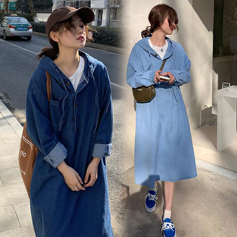 Small maternity clothes autumn fashion fashion 2021 new autumn long-sleeved thick cotton T dress spring and autumn net red