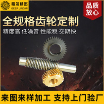 Production machining small modulus worm wheel worm carbon steel high-precision copper worm gear and worm non-vane turbine