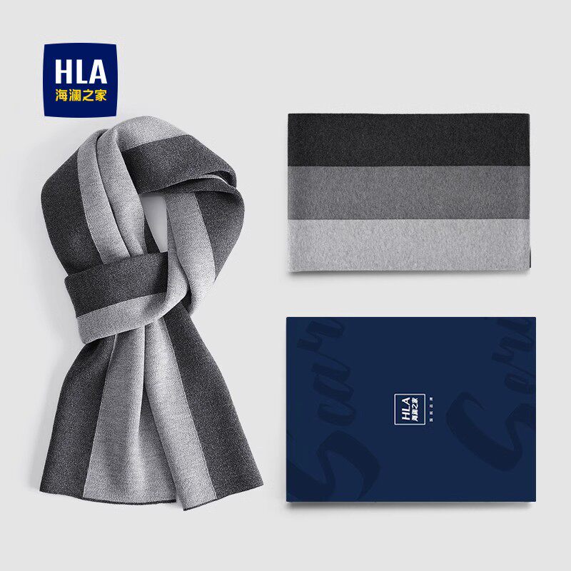 SeaLan House men's scarves winter with wool 2023 new delivery boyfriend birthday present warm surrounding neck gift box-Taobao