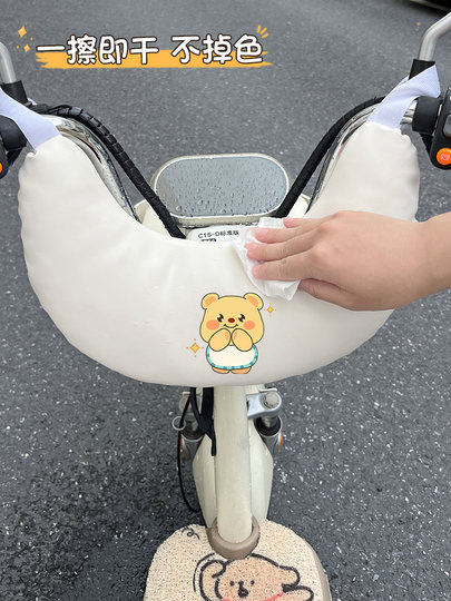 电动车儿童防撞垫可爱新款防水防晒前置宝宝保护头部枕头减震枕垫